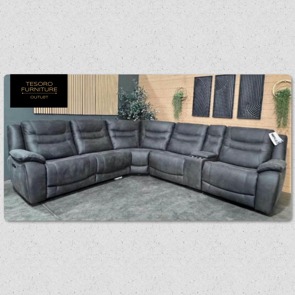 KELSEE FABRIC RECLINER SECTIONAL WE OFFER DELIVERY