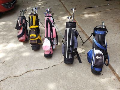 Assorted Youth Junior Kids Golf Sets with Stands and Bags - Multiple Colors $20 per set