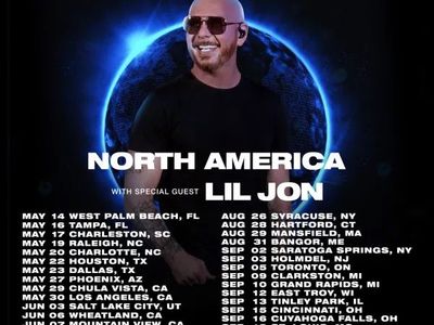 Pitbull with Lil Jon at UFCUA Box Suite 7
