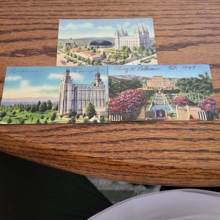 Vintage LDS Pamphlets, Postcards, and 1917 'A Revi