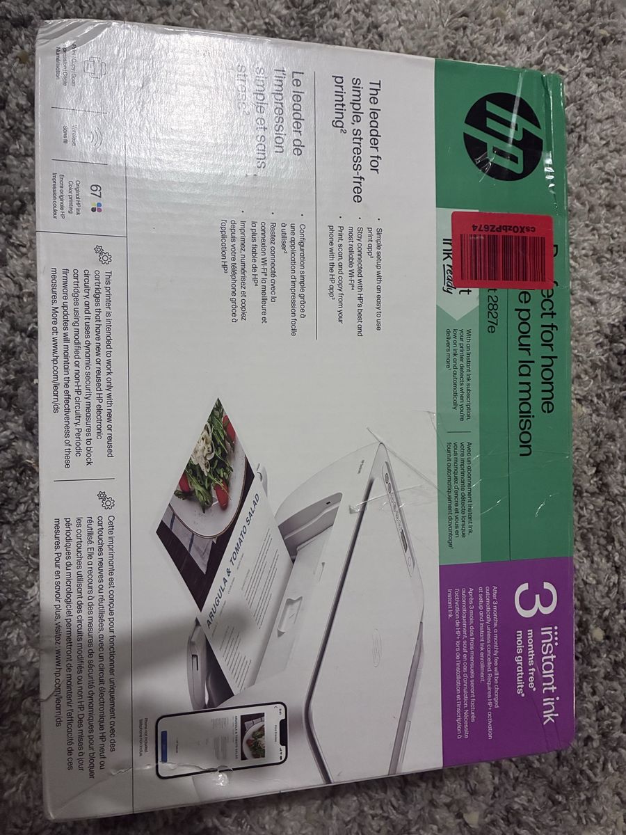 HP DeskJet 2827e Wireless All-in-One Color Printer - New in Box