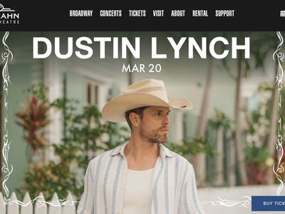 Dustin Lynch Concert Tickets 2nd row at Tuacahn - March 20