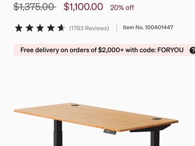 Jarvis bamboo standing desk