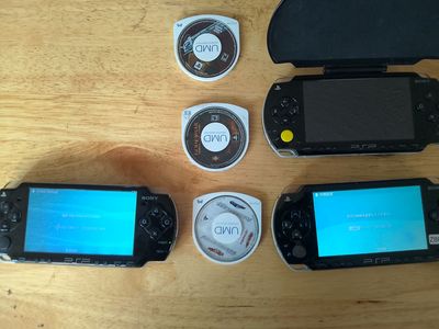 3 Sony PSP systems,Bundle with Multiple Handheld Consoles and UMD Games