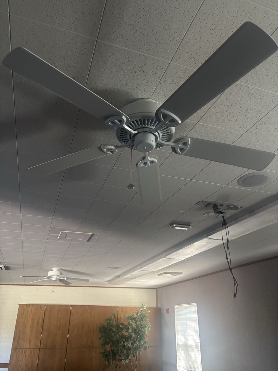 54” White Flush Mount Ceiling Fan