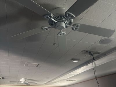 54” White Flush Mount Ceiling Fan