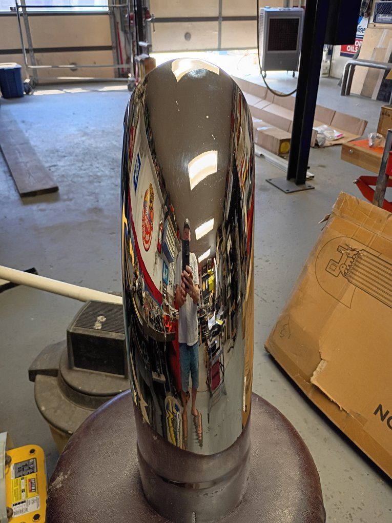 5" turn down chrome exhaust tip