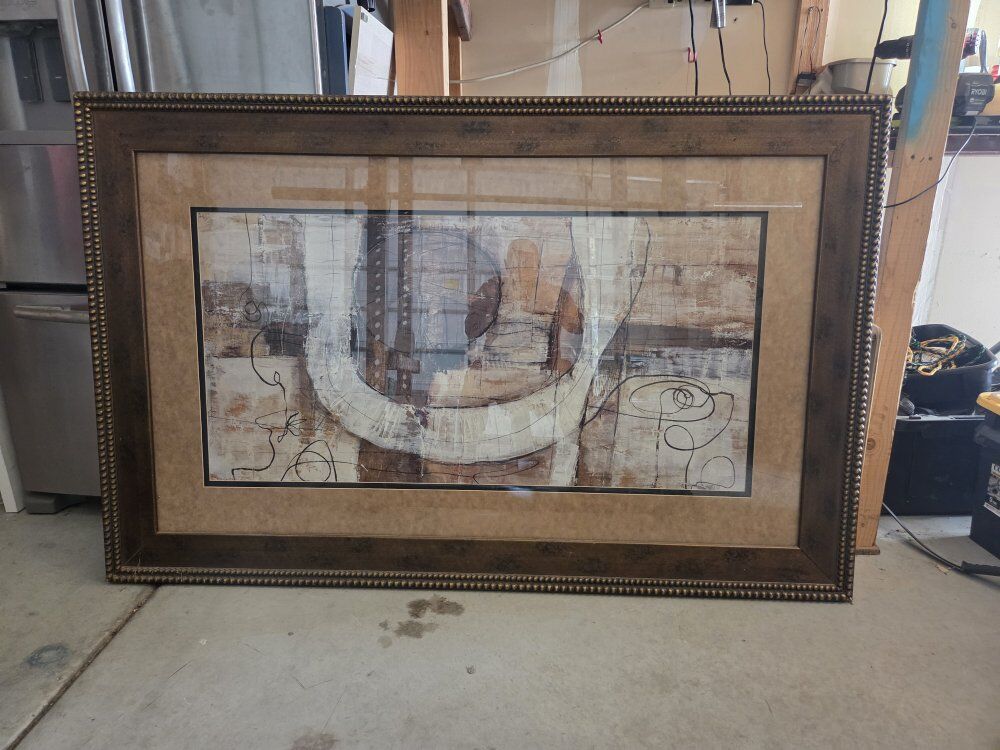 Abstract Art Picture w/ Frame