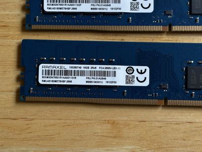 RAMAXEL 32GB DDR4 2666MHz 2x16GB RAM Sticks