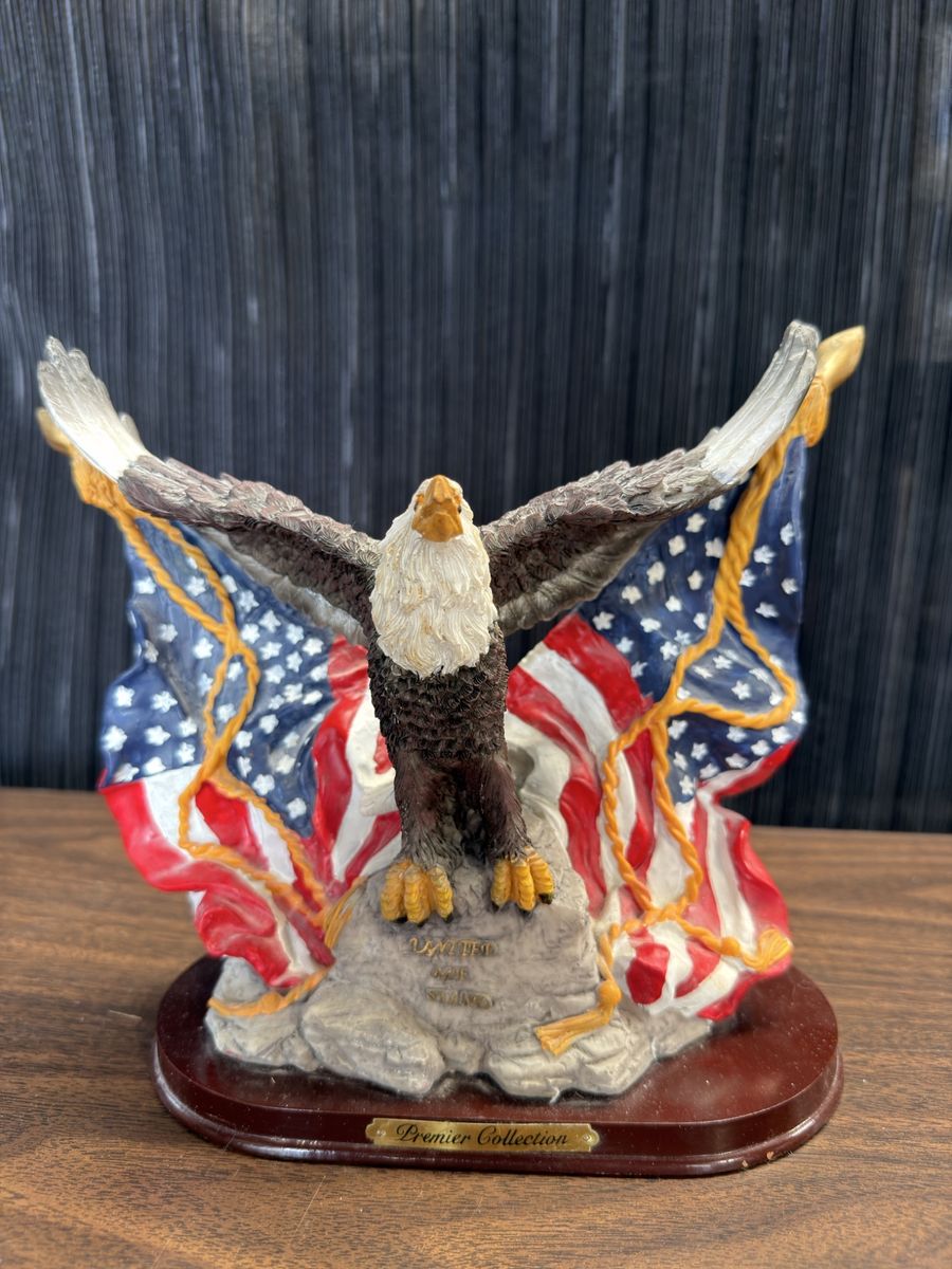 Collectible Figurine Lot – Eagles, Americana & Romantic Couple Statues