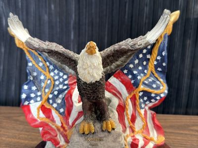 Collectible Figurine Lot – Eagles, Americana & Romantic Couple Statues