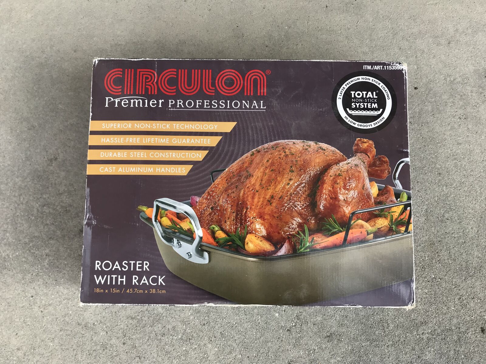 NEW Circulon Premier Professional 18"x15" Roaster with Rack