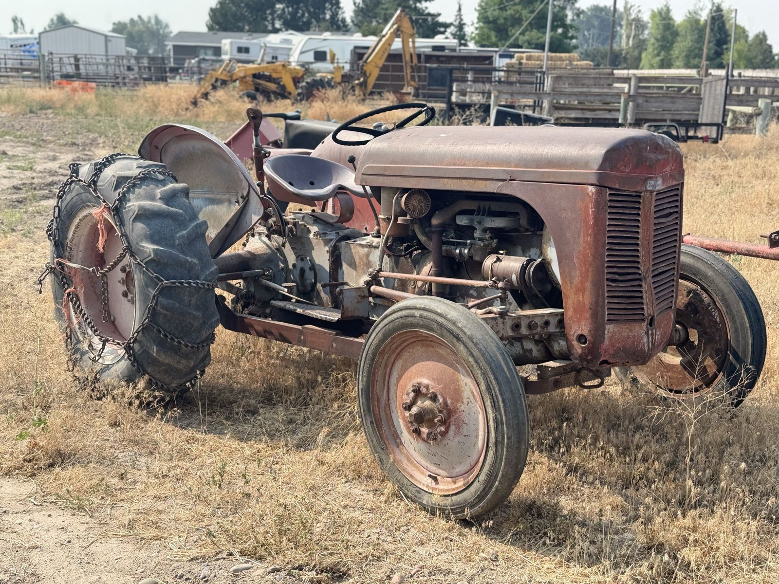 Vintage Ferguson / Massey Ferguson Utility Tractor with Rear Tire Chains