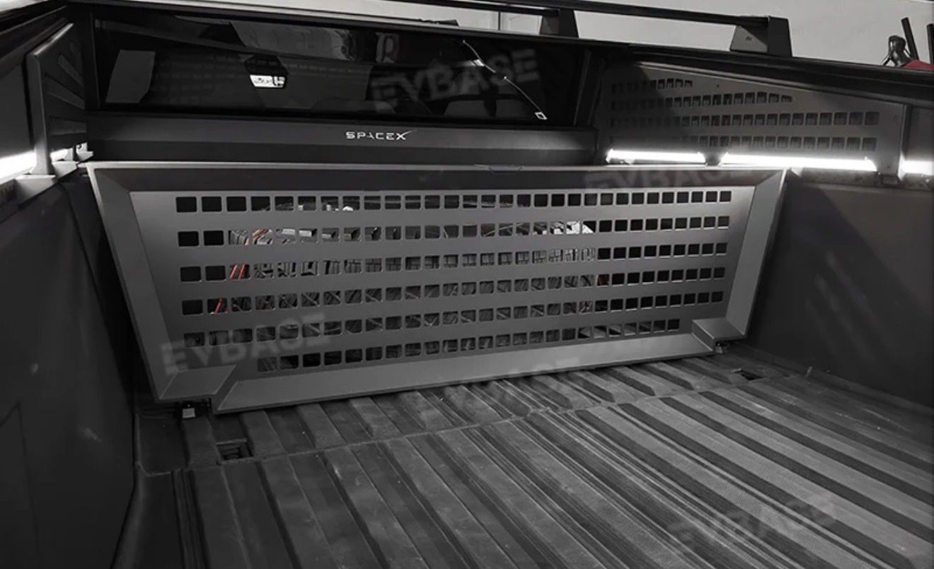 Tesla cybertruck L track bed divider accessory