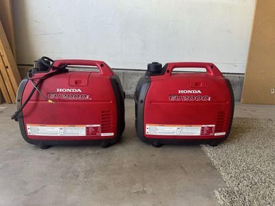 Honda EU2000i Inverter Generators – Pair + Parallel Companion Kit – Excellent Condition
