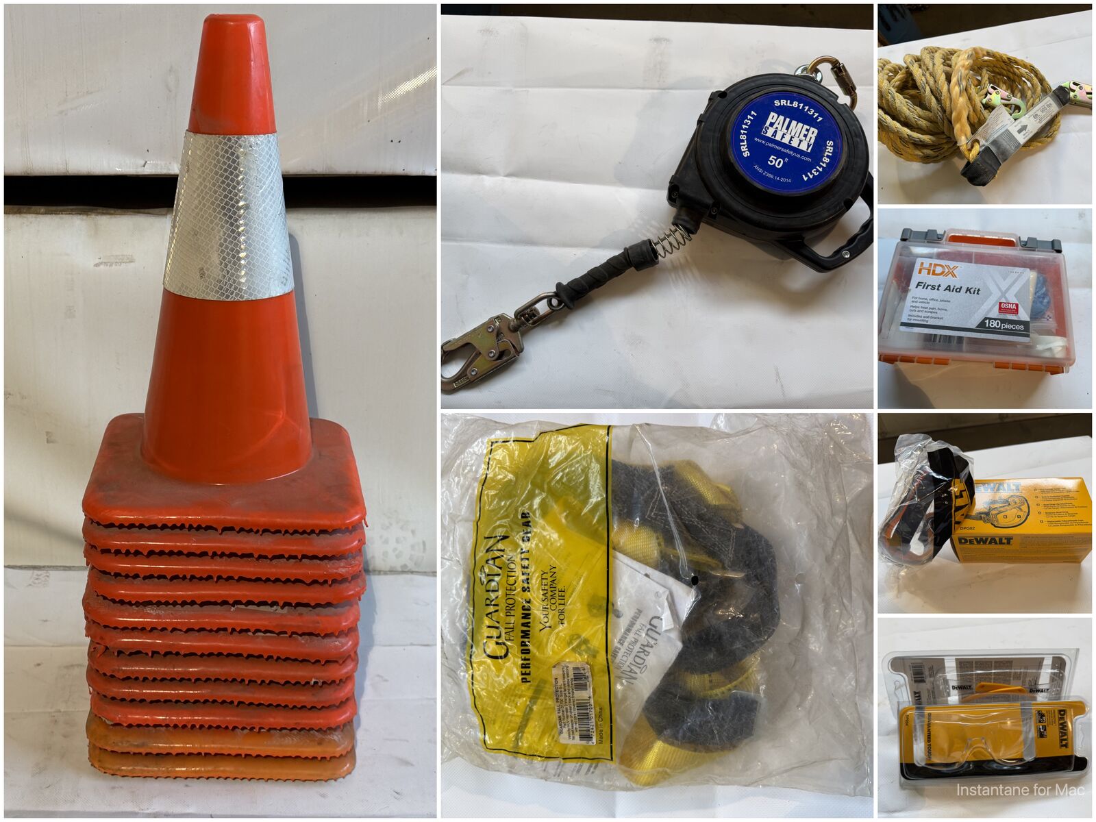SAVE! Safety Equipment - Traffic Cones, Fall Protection, Goggles, Ear Plugs, etc. - Used & New - Priced Individually