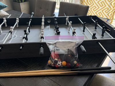 EastPoint Sports Multi-Game Table Set with Billiards, Foosball, Air Hockey & Table Tennis