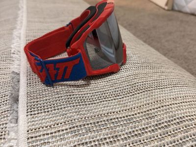 Leatt Red and Blue Motocross Off-Road Riding Goggles