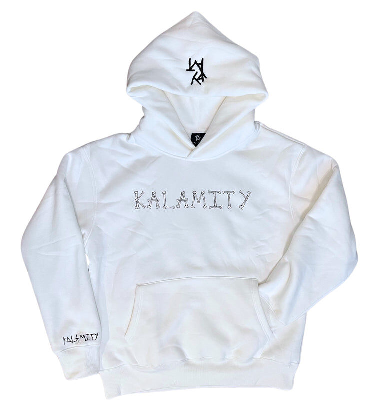 Kalamity Bone Hoodie White