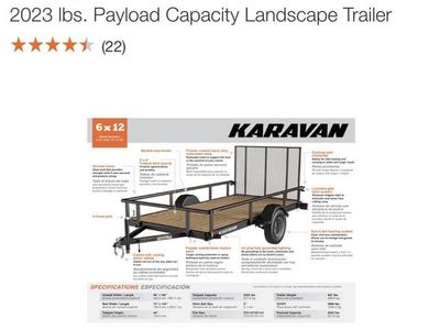 Karavan 12x6 Flatbed Utility Trailer with Drop Down Ramp