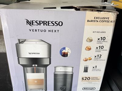 Nespresso Vertuo Next Espresso Machine by De'Longhi with Aeroccino Milk Frother