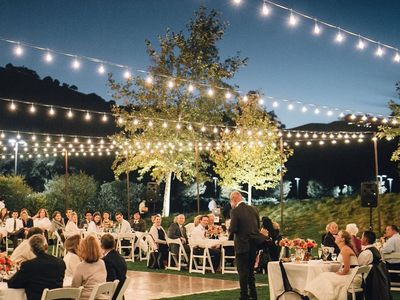 Patio Outdoor Lighting, 50' string of 24 w/bulbs and 7 extra bulbs w/warranty