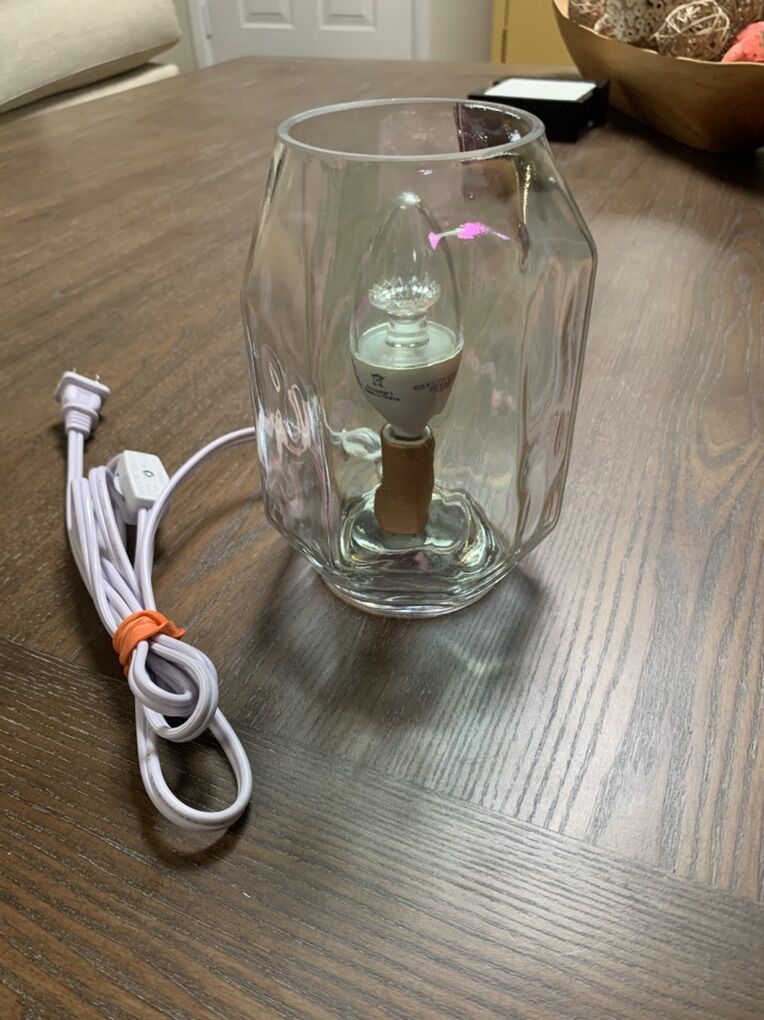 Iridescent Small Glass Lamp