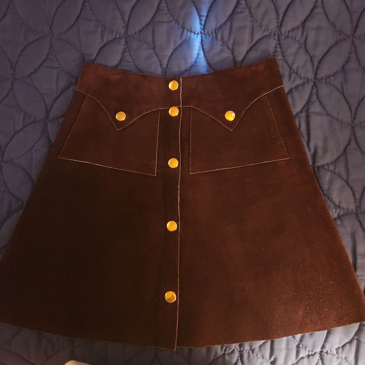Suede Leather Skirt