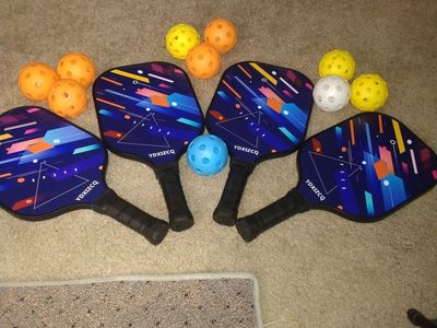 4 player Pickleball set with carry bag