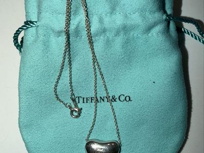 Tiffany & Co. Elsa Peretti 925 Sterling Silver 20mm Bean Necklace