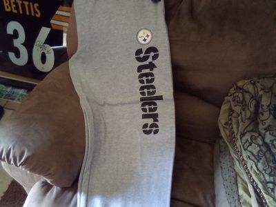 New NFL Pittsburgh Steelers Grey Sweatpants with Logo - Men's/Unisex