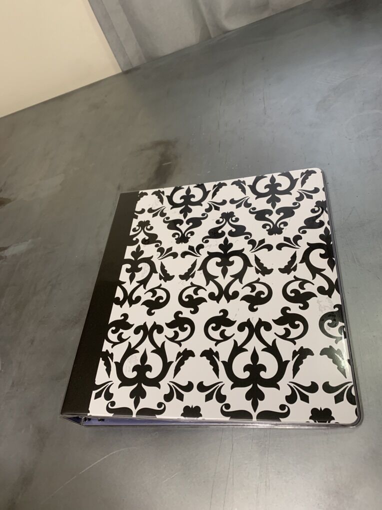 Vinyl Damask Pattern Binder 1.5
