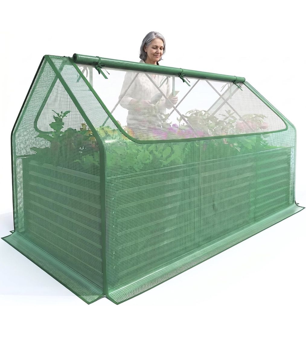 Quictent Large Raised Garden Bed with Cover raised galvanized planter NEW