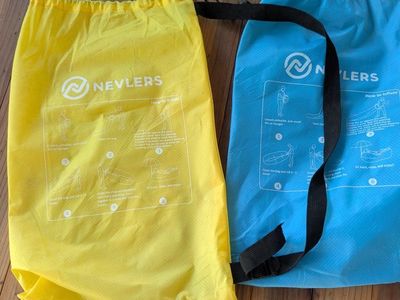 Nevlers Inflatable Air Loungers Yellow and Blue Set of 2