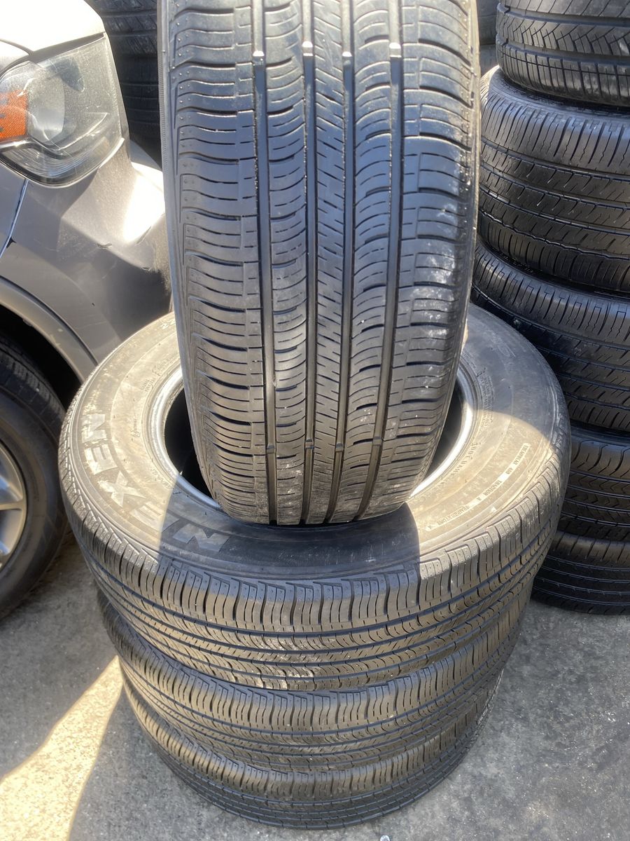 4 TIRES NEXEN P225-65-17 NPRIZ AH5 75% TREAD GOOD