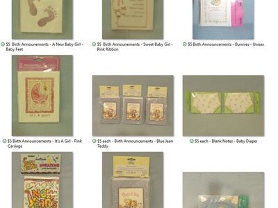 New Baby/Infant Birth Announcements ~ Baby Shower/Baby Gift Thank You Notes ~ New Years Eve Party Invitations