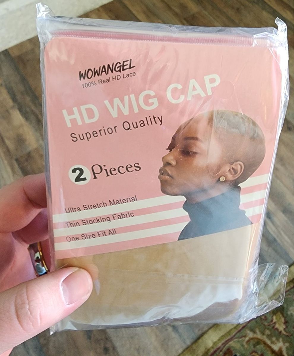 WOWANGEL HD Wig Cap - Superior Quality, Ultra Stretch, Thin Stocking Fabric, One Size Fits All (2 Pcs)