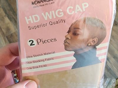 WOWANGEL HD Wig Cap - Superior Quality, Ultra Stretch, Thin Stocking Fabric, One Size Fits All (2 Pcs)