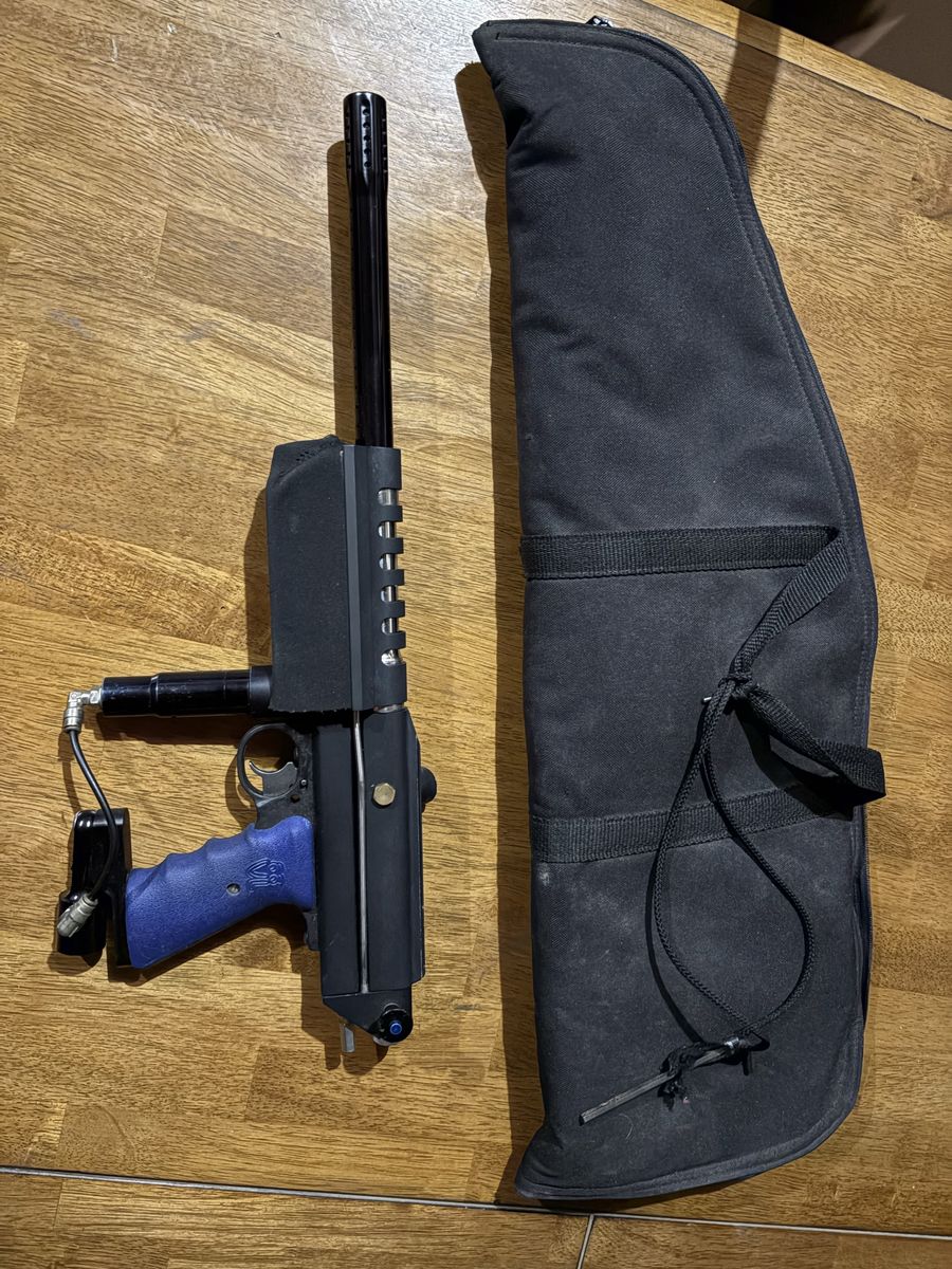 WGP Autococker Paintball Gun Marker Blue Grip with Bag