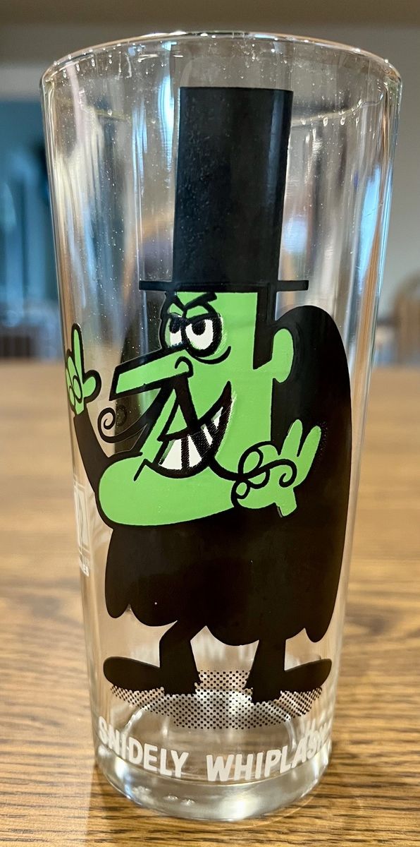 Vintage Pepsi Collector Series Snidely Whiplash 16-ounce Glass