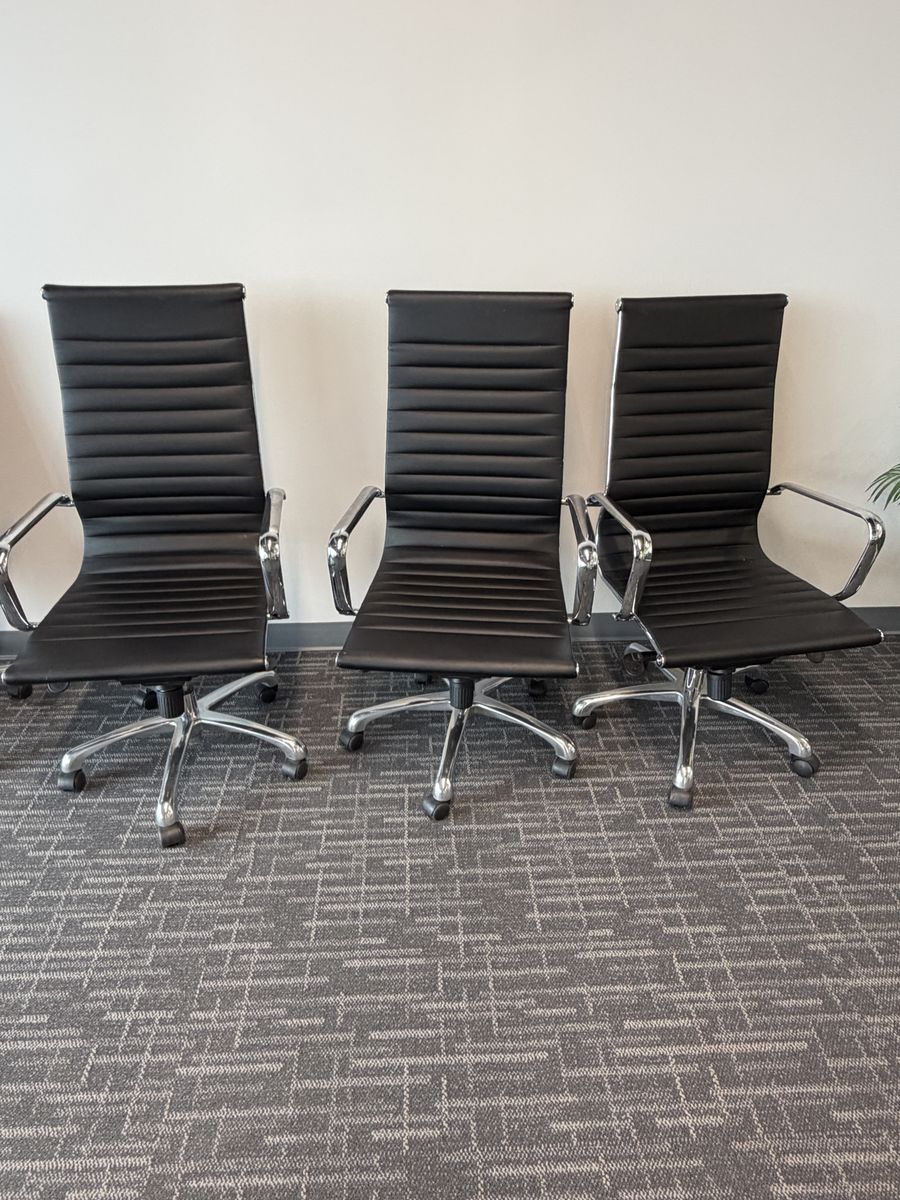 Rolling, adjustable office chairs