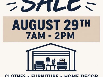Garage Sale - Saturday, August 29 (7am - 2pm) Wellsville, UT