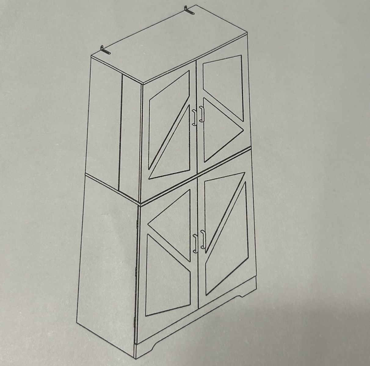 New in Box 71" Farmhouse Kitchen Pantry / Storage Cabinet (White)
