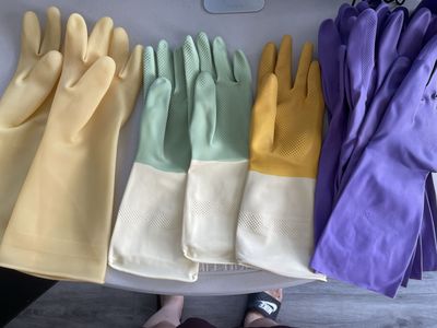 Assorted Rubber Cleaning Gloves Lot - Sizes S & M left hand only $1 for each one