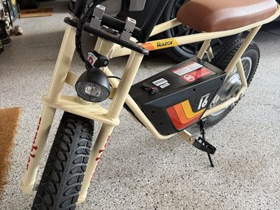 Razor Rambler 16 Electric Mini Bike - Retro Tan Design, Used