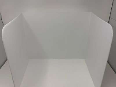 Earthables Classroom Privacy Shields Pack of 20 White Desk Dividers