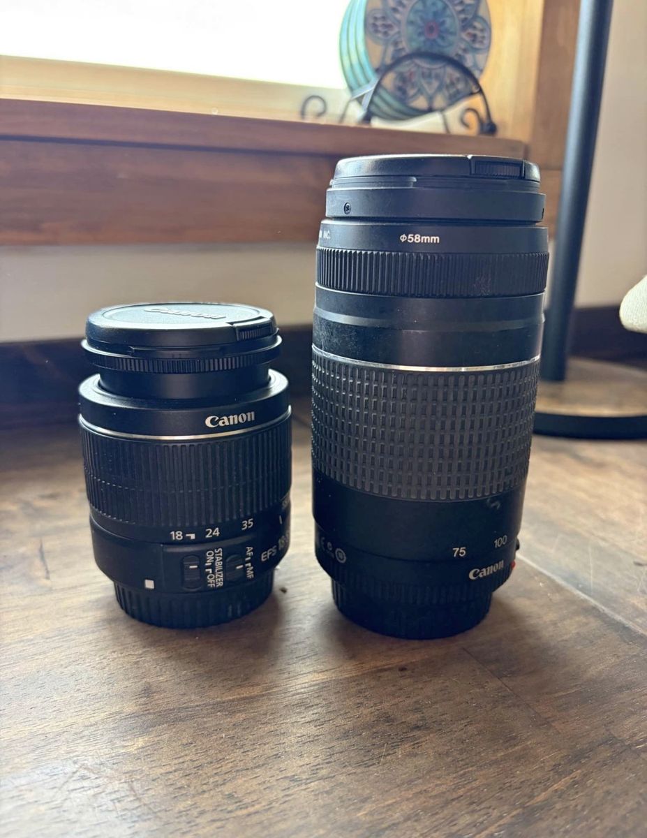 Canon EF-S 18-55mm f/3.5-5.6 IS STM & EF 75-300mm f/4-5.6 III Lenses - Used
