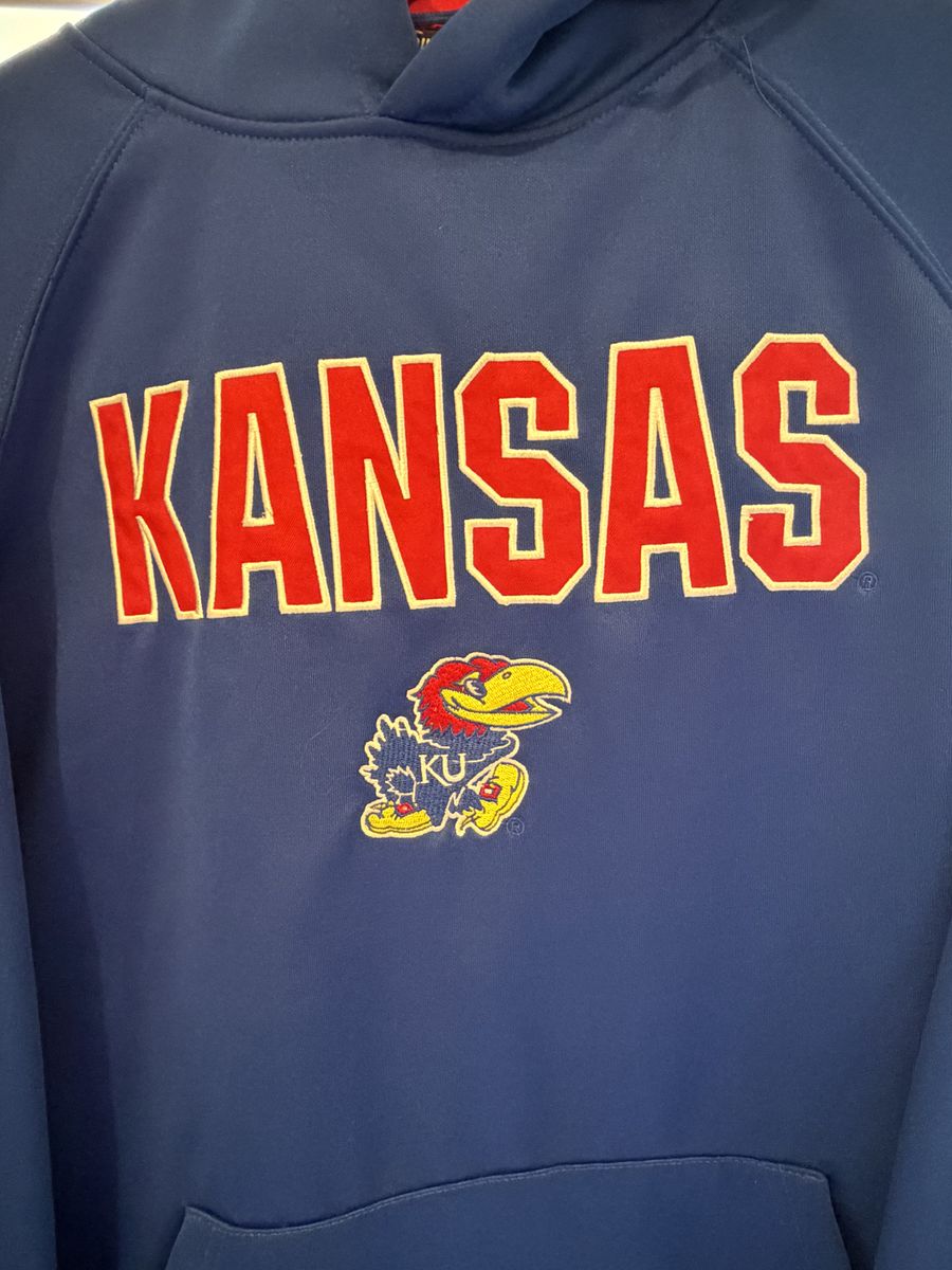 Kansas Jayhawks pullover hoodie, (NEW) Adult Medium-brand (Colosseum)