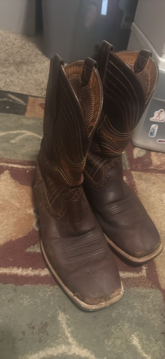 Ariat Brown Square Toe Cowboy Boots