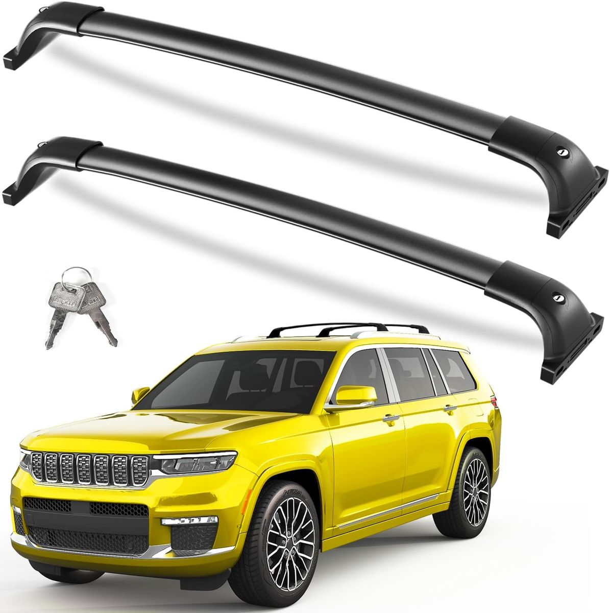 2021-2026 Jeep Grand Cherokee L, 2022-2026 Cherokee WL Aluminum Roof Rack Cross Bars